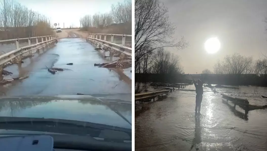 В Пермском крае затопило автомобильные мосты в Кунгурском районе
