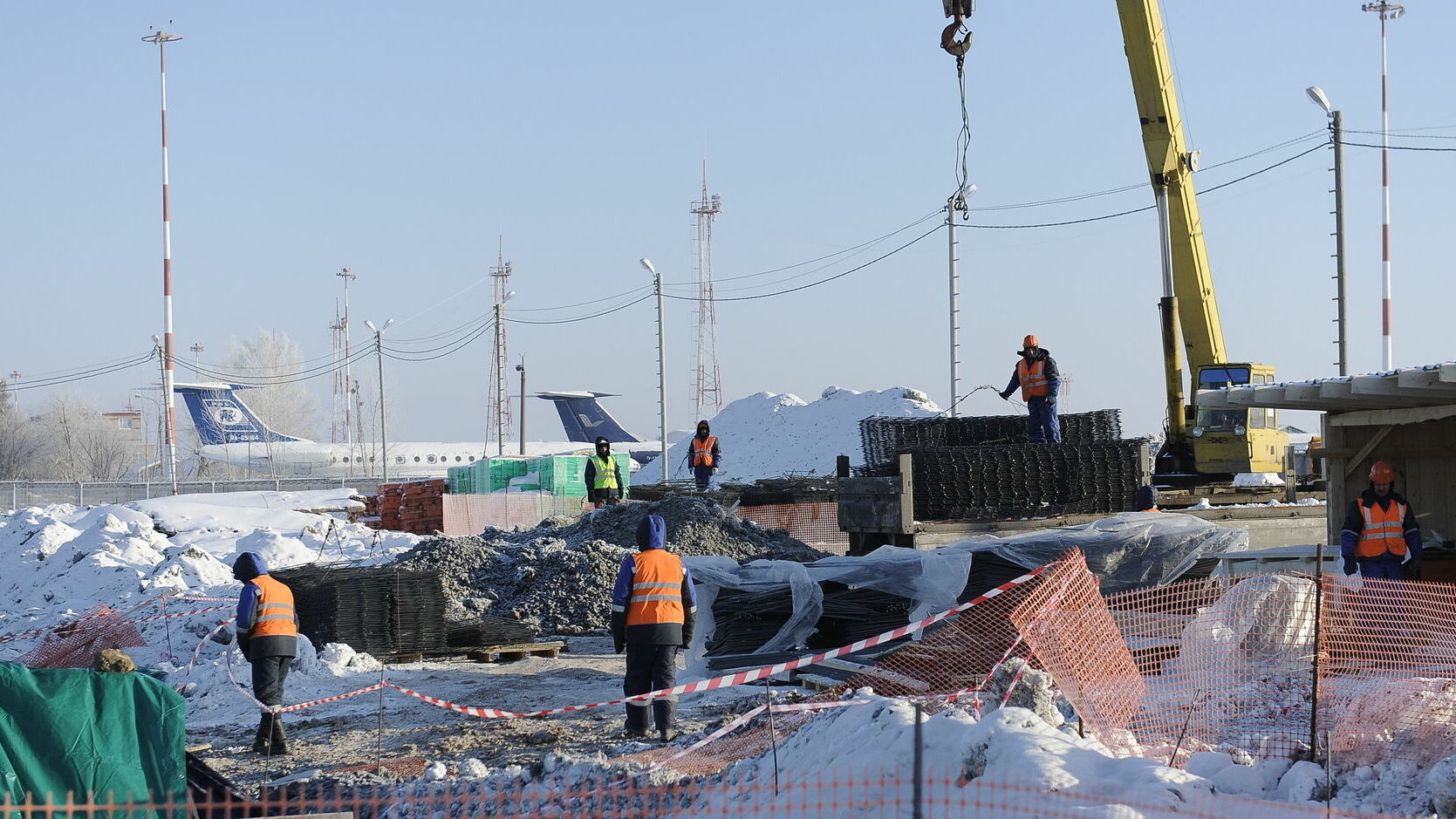Строители нового терминала Пермского аэропорта полностью залили фундамент