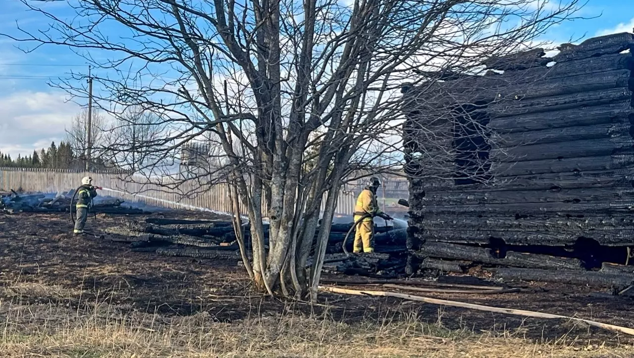 Одна из деревень в Прикамье едва не сгорела из-за крупного пожара