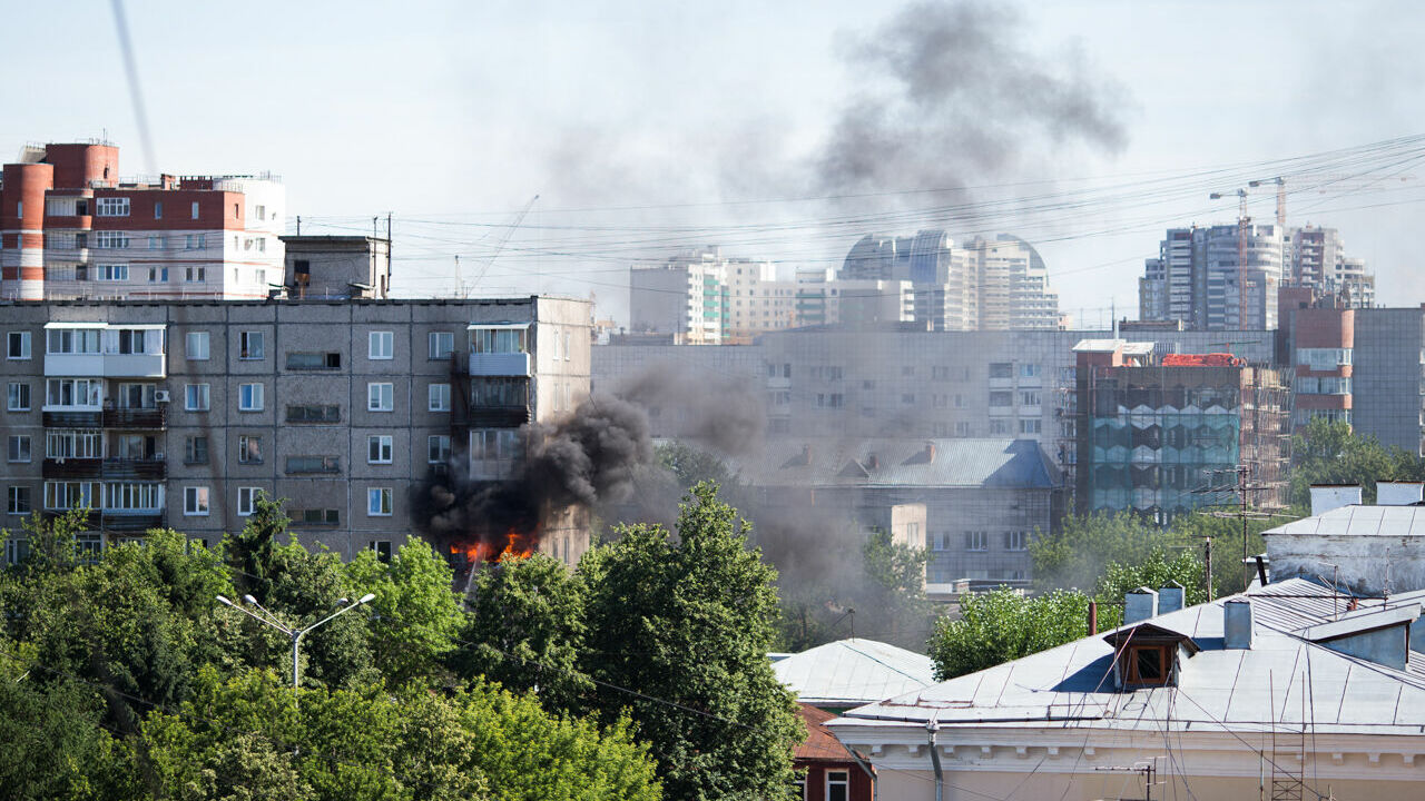 В Перми произошел пожар на улице Пушкина