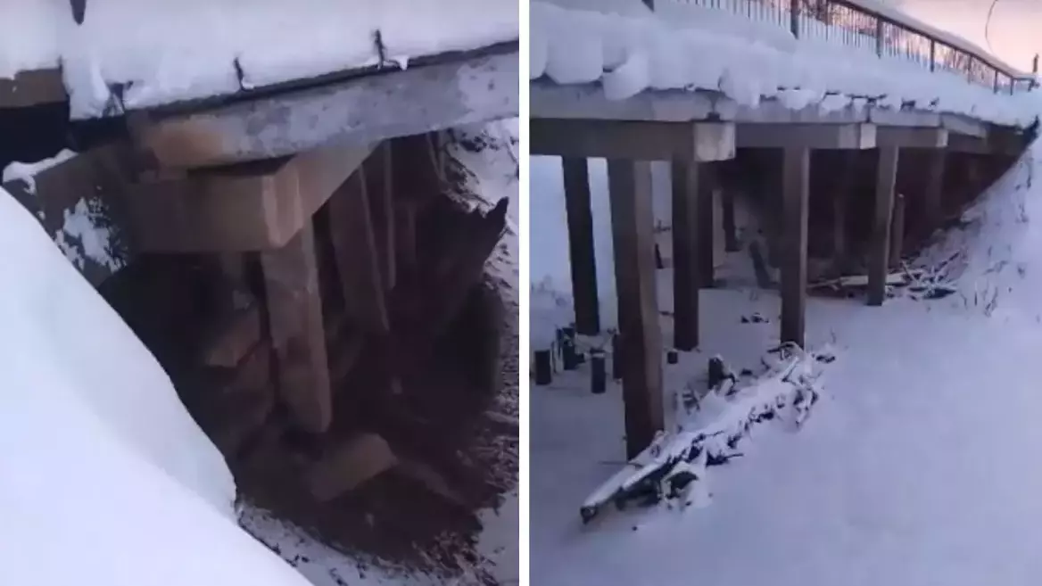 Под Куедой не могут начать ремонтировать аварийный мост