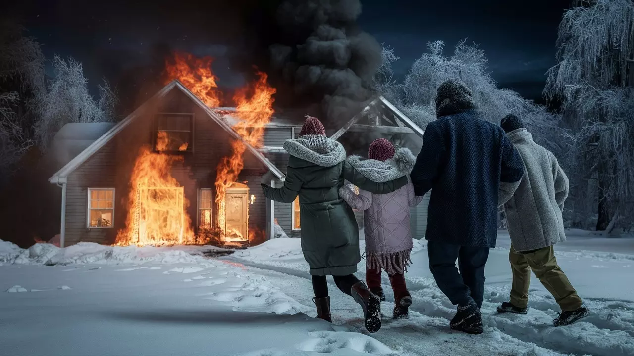 Отец вывел из горящего дома семью в Пермском крае