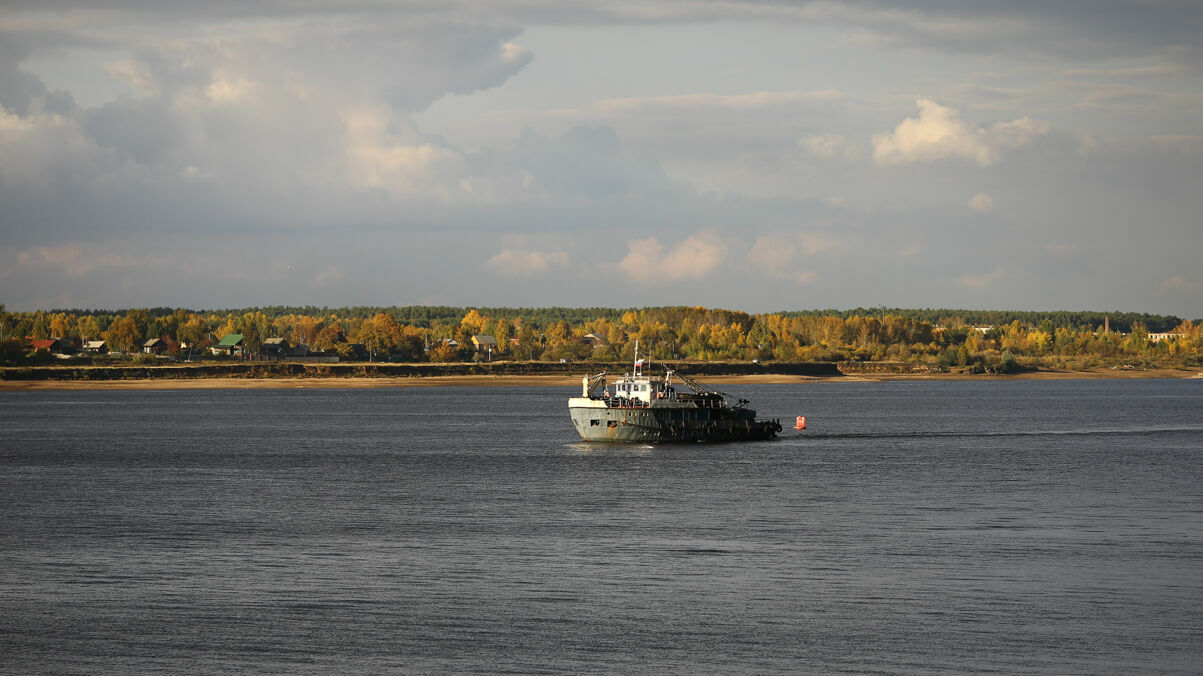 В Краснокамске вдоль берега Камы обнаружили разлив нефти