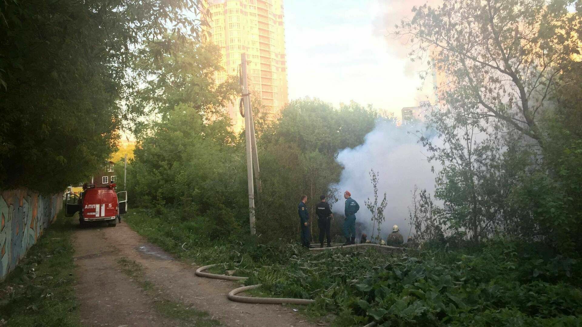 Около рынка в Перми произошел пожар