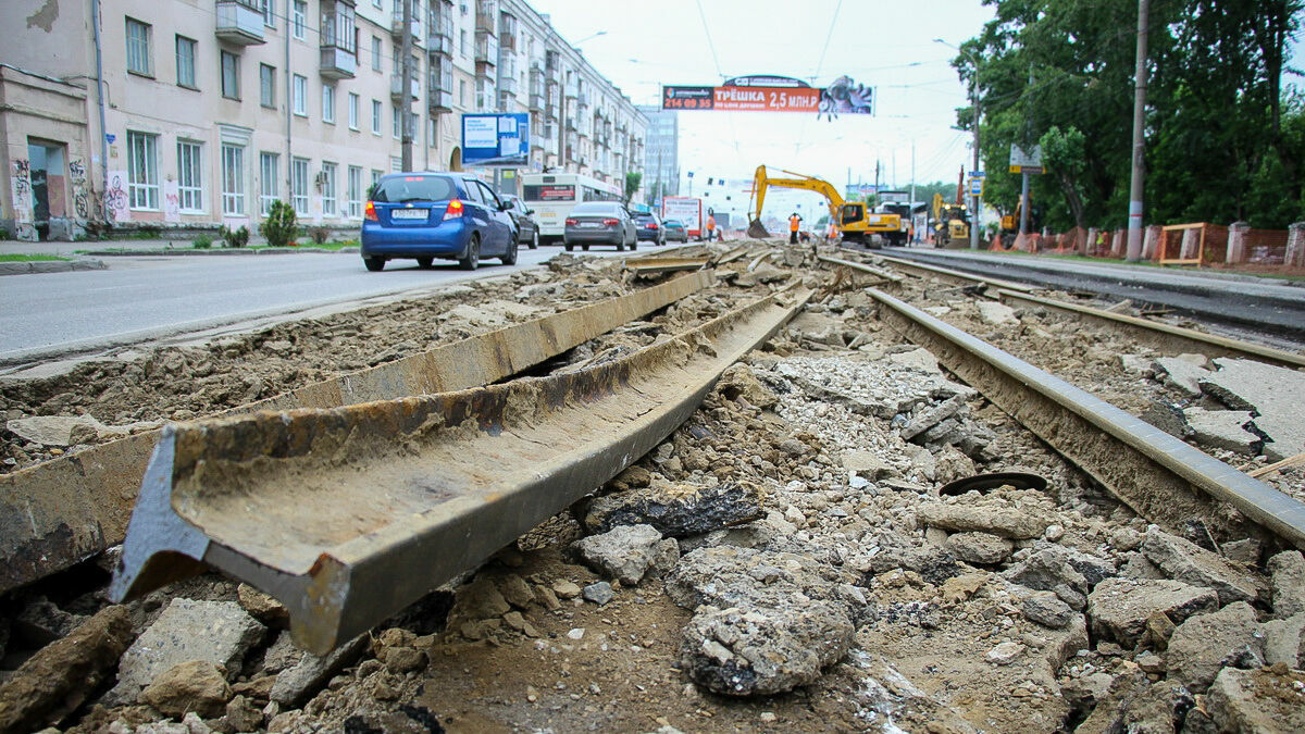 В Мотовилихе укладку новых трамвайных путей вели с нарушениями