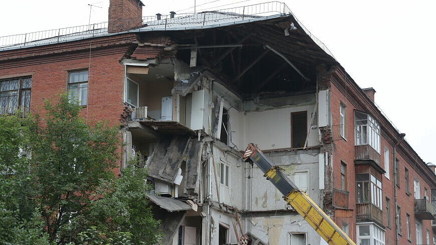 Частично обрушившийся дом на Куйбышева начали восстанавливать