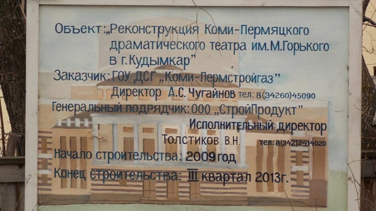 Кудымкарский театр вновь оштрафовали на 75 тысяч рублей. Его не могут привести в порядок с 2014 года
