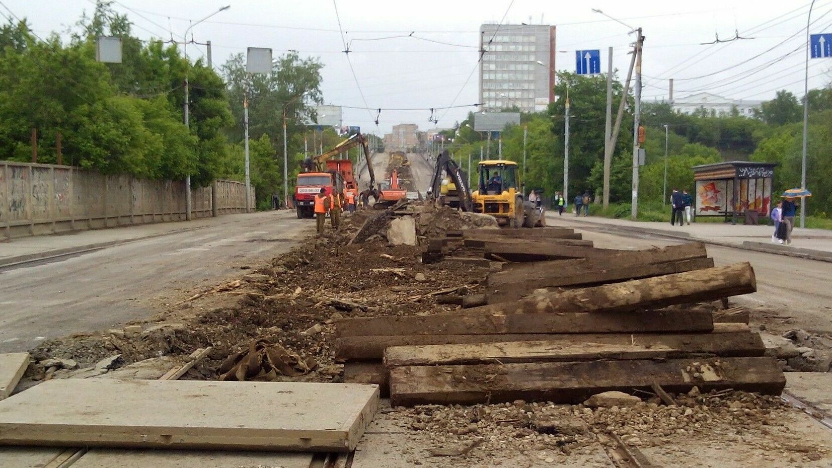 Фотофакт: на Северной дамбе полностью демонтированы трамвайные пути